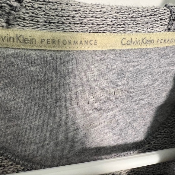 Calvin Klein Performance Zip Hoodie Gray Terry Cloth - Picture 10 of 11